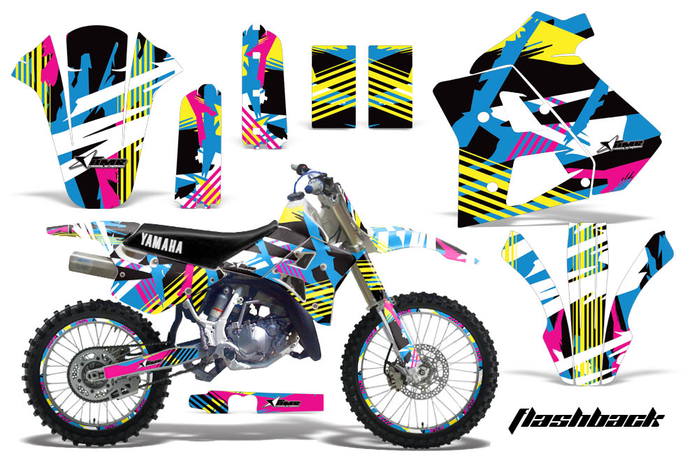 Yamaha WR250z 91-93-Graphics Kit Decal Flashback NPs